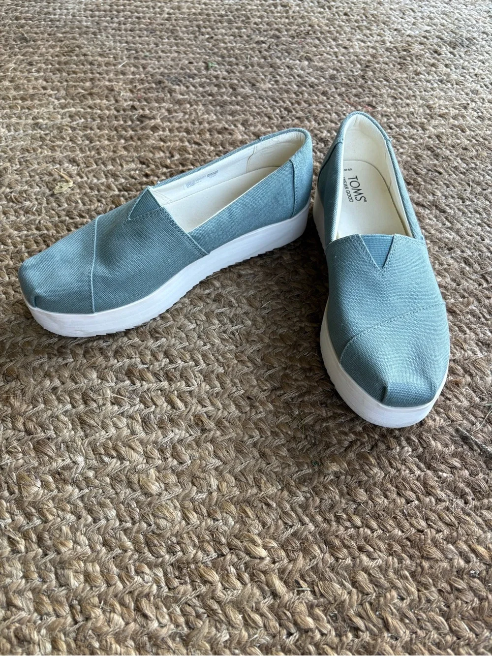 TOMS Canvas Slip-On Shoes in Sage